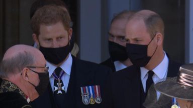 Harry and William speak following Prince Philip's funeral